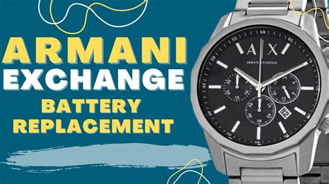 armani exchange watch battery type|armani exchange watch repair.